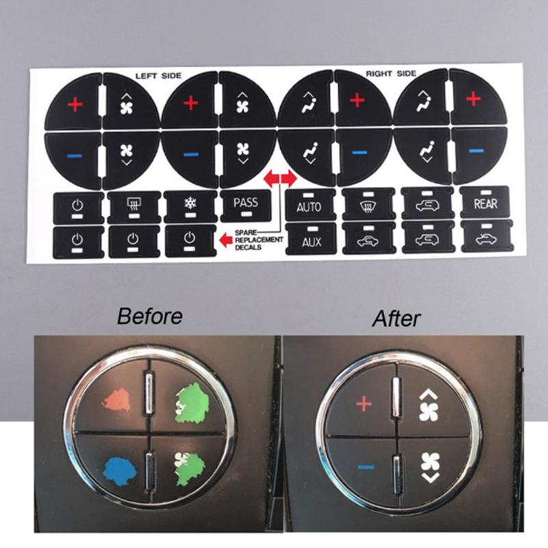 1 Stück Auto Klimaanlage Klimaregelung Knopf Reparatur Aufkleber Decals Für A4 B6 B7 00-04