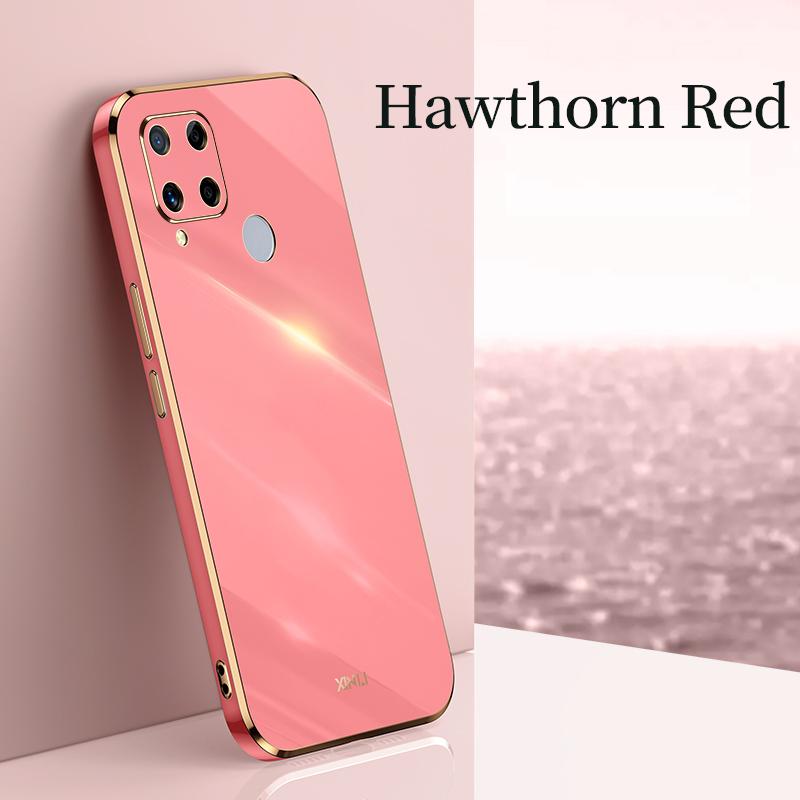 Bling Square Plating Soft Case For OPPO Realme C21Y C35 C31 C20 C17 C15 C12 C11 10 9 9i 8 7 Pro A54 A74 A94 A52 A72 A92 A33 A53 4G 5G Silicone Cover