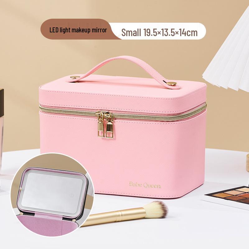 LED Make-up Tasche mit Spiegel - Großvolumige, hochwertige Tasche für Maskenbildner mit Beleuchtung