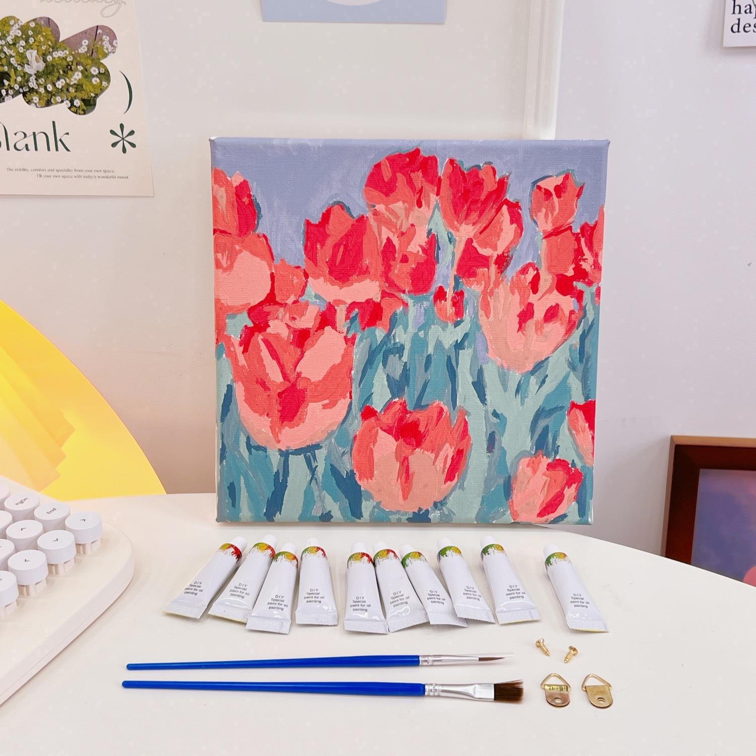 

Цифровой набор для самостоятельной акриловой масляной живописи «Тюльпан» для декора спальни