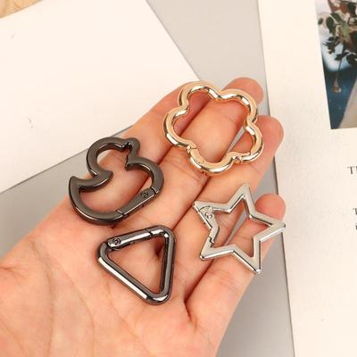 5 Bucăți Formă Stea Rață Floare Inel cu Arc Cataramă Deschisă Carabină Clip cu Presare Conector Curea Centură Geantă de Mână Geantă din Piele
