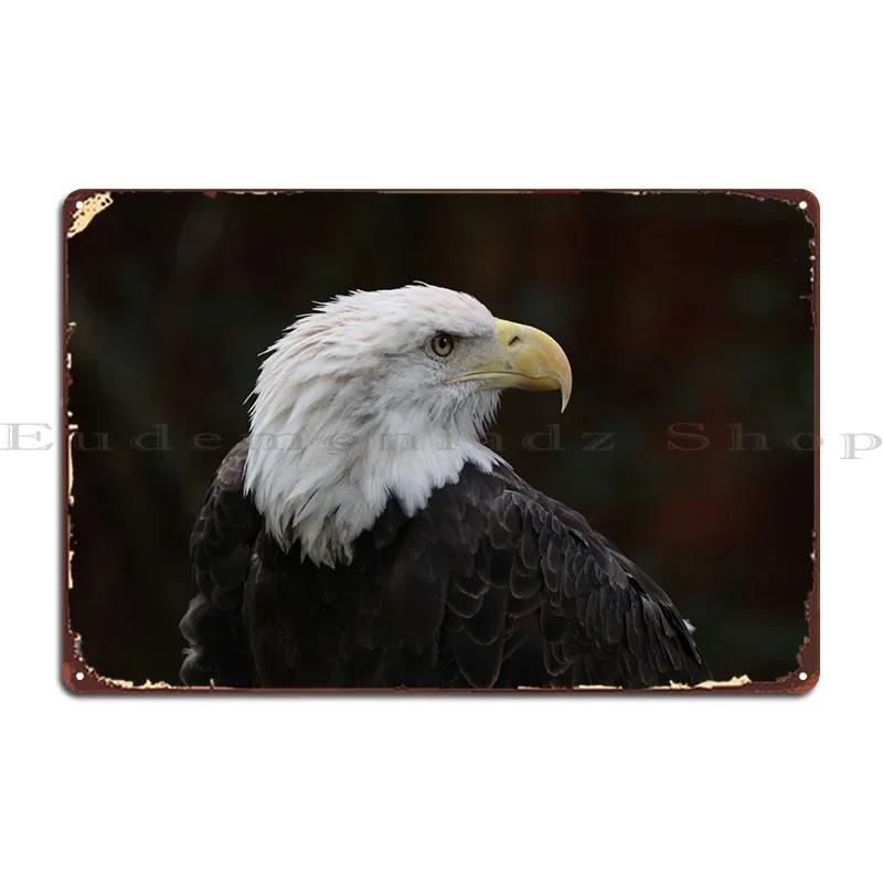 American Bald Eagle Metal Plaque Poster Create Wall Mural PaintingCharacter Decoration Tin Sign Poster 20x30cm(7.8x11.8inch)