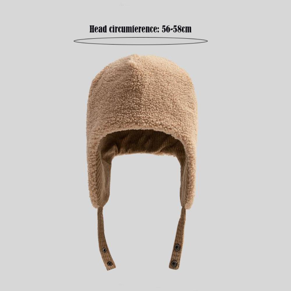 Thickened Ear Protection Cap Double Sided Wearable Bomber Hats High Quality Winter Hat  Unisex