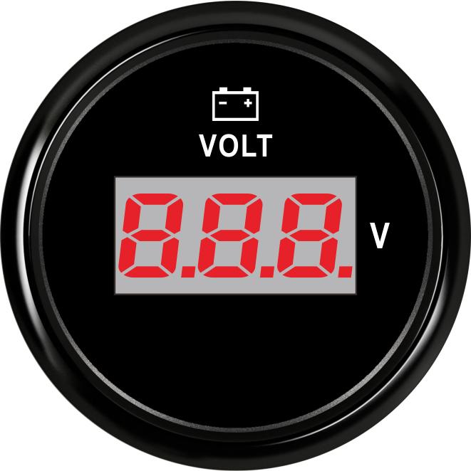 52MM Gauge Voltmeter 8-32V  Marine Volt Meter Auto Voltmeter Universal Voltage Boat Automobile With Red Backlight 12V 24V