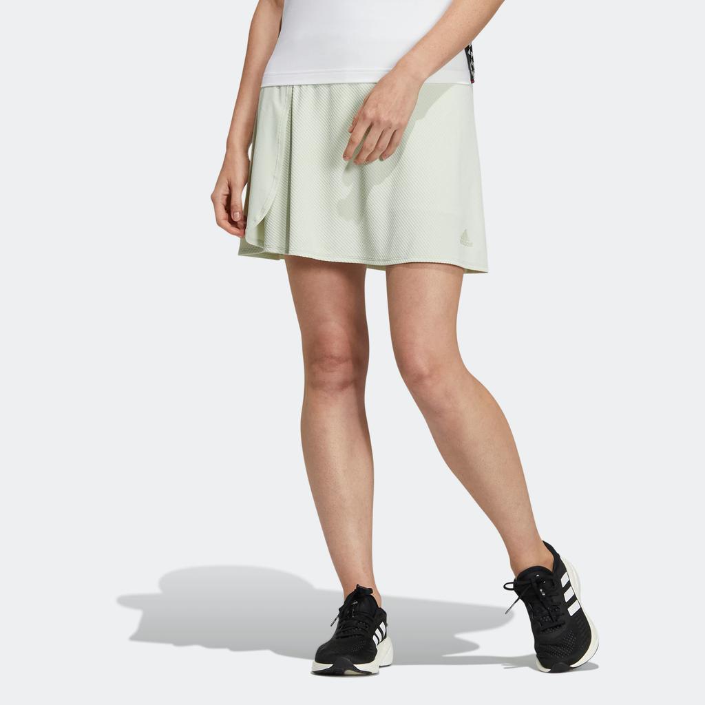 Adidas Wx Skirt T1 Skirt Solid Color Logo Print Sports Fitness Comfortable Casual Skirt Women Skirts Green HR8392