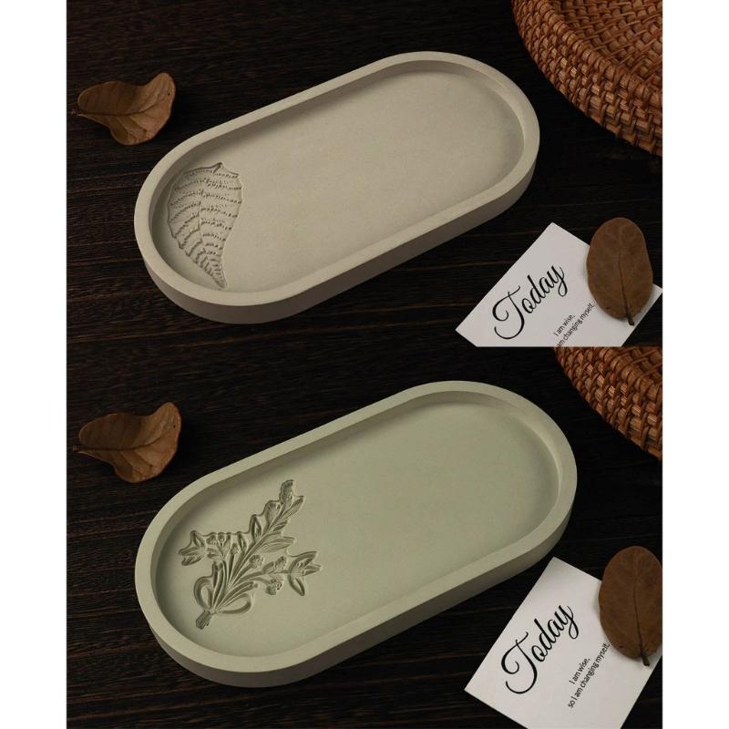 Easy to Use Silicone Mold Creating Decorative Trays Moulds with Unique Elliptical Shape Suitable for Gifting Making