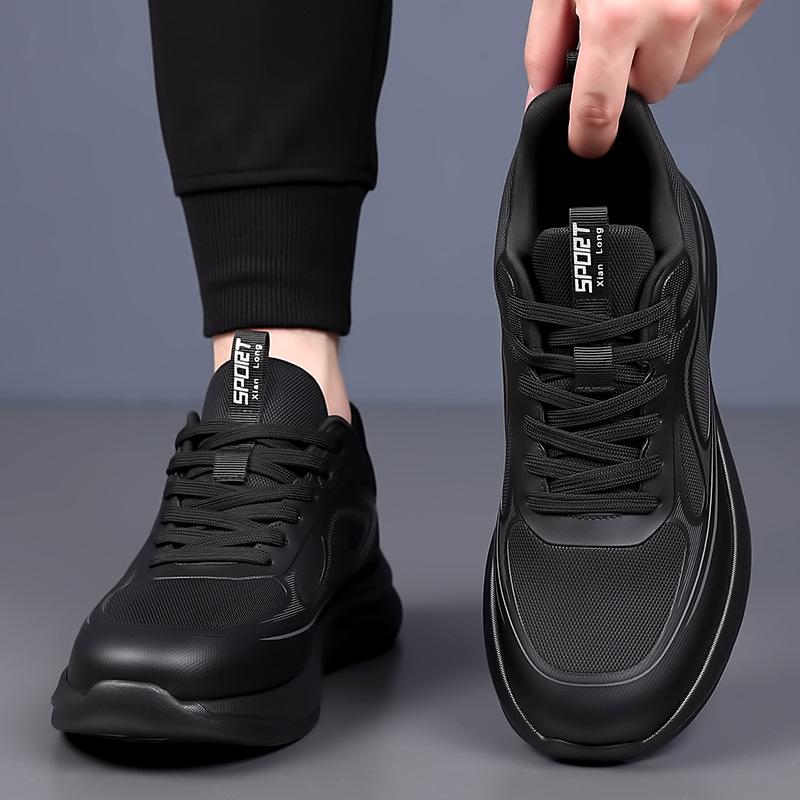 New Shoes for Men Chunky Sneaker Breathable Casual Sport Shoes Lightweight Cool Black Athletic Shoes