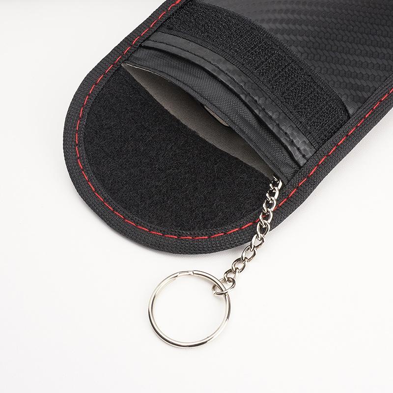 rldf3 Car LOGO Key Storage Bag Blocker Case Pocket Remote Control For SEAT Cupra Ibiza Leon E-Racer Ateca FR 5f MK2 Car Accessories