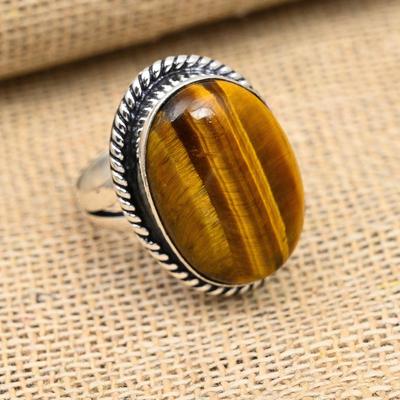 Tiger's Eye Gemstone Handmade 925 Sterling Silver Wonderful Jewelry Ring