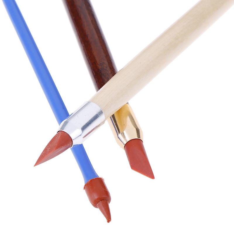 3Pcs Silicon Rubber Shaper Pen Double-Head Pottery Clay Sculpture Shaping Tools