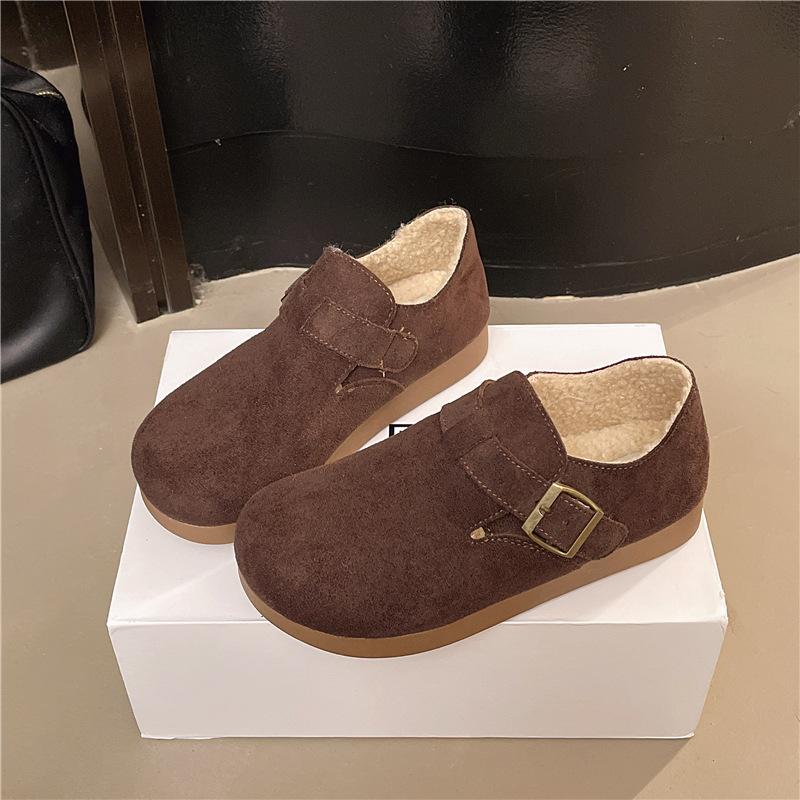 Boken Shoes Women's Platform 2025 Autumn and Winter New Mori Retro Casual Flat Bottom Ugly Cute Big Head Single Shoes Casual Shoes Women