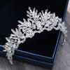 Barock Strass Kristall Perlen Stirnband Tiara Braut Kronen Hochzeit Koreanische Haarschmuck Diadem Festzug Abschlussball Krone