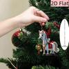 Cartoon Niedlich 2D Acryl Pferde Anhänger Auto Rückspiegel Hängend Weihnachtsbaumschmuck Neujahrsparty Heimdekoration