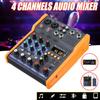 48V 4 Channel Bluetooth Digital Microphone Sound Mixer with USB DJ Sound Mixing Console Amplifier For KTV Match Part
