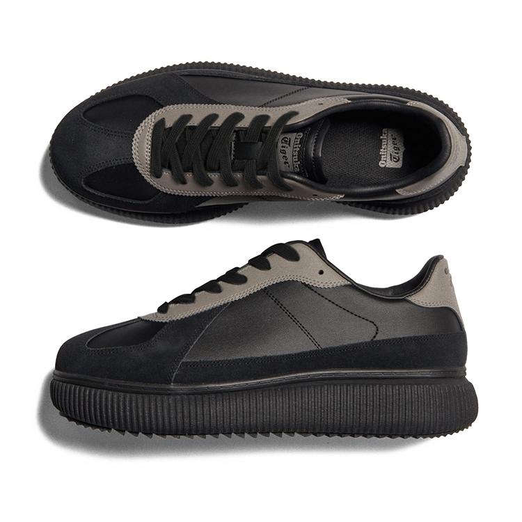 Onitsuka Tiger Delecity Abrasion Resistant Height Increasing Low Top Casual Shoes Unisex Black Gray Sneakers 1183B874-001