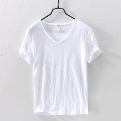 Mens T-Shirt Solid V-Neck Short Sleeved Tops Tees Women T-Shirt 10colors Slim Woman T-Shirts Fitness for Clothes