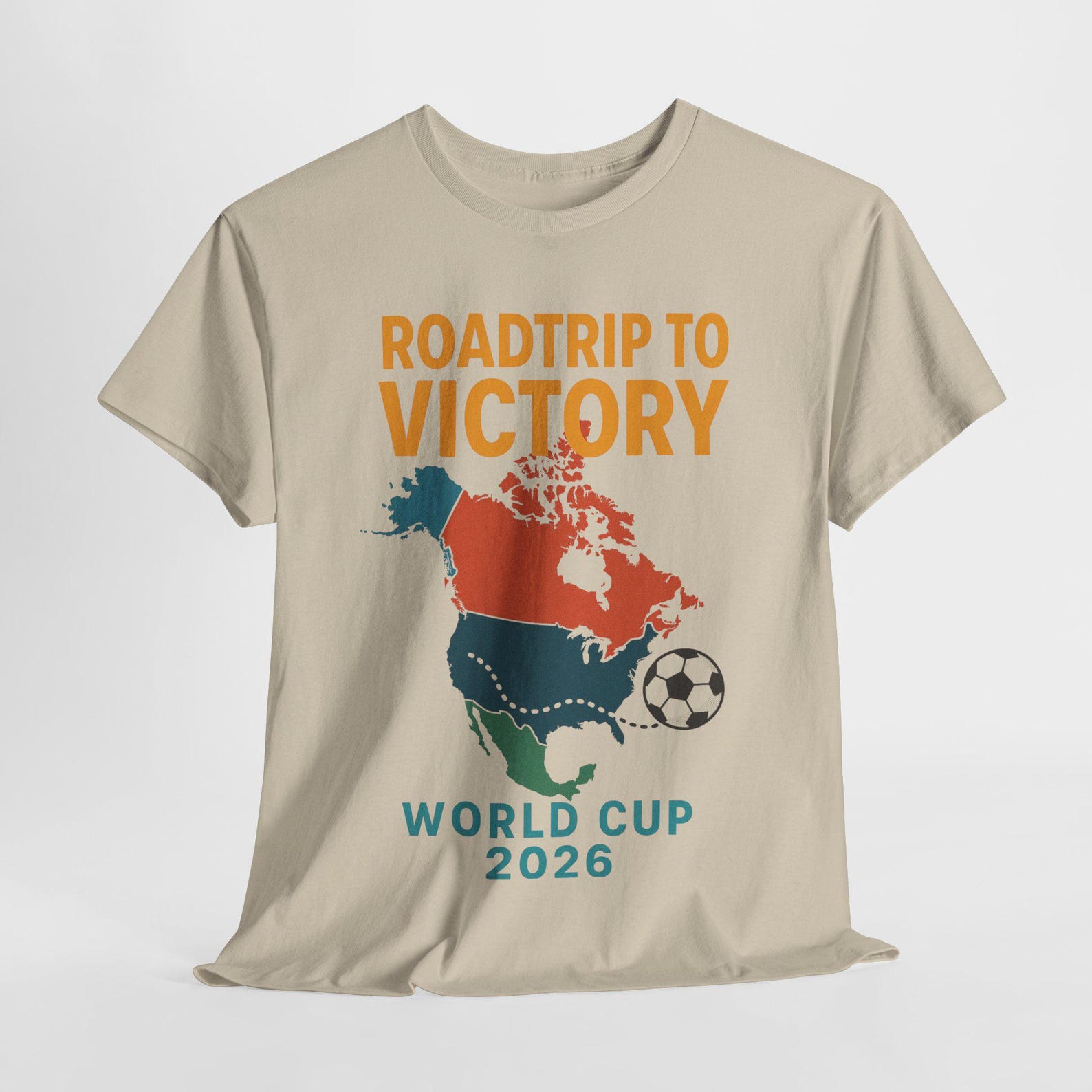 World Cup 2026 Soccer Tee, Football Tournament Fan Gift, Sports Lover Tshirt Gift, Mexico, Canada, USA 4XL