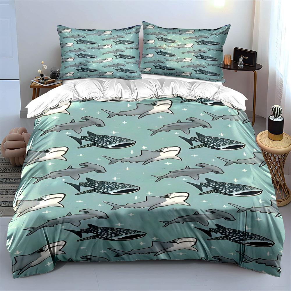 Sharks and Whale Sharks. Bedding Sets Duvet Cover Sets Duvet Covers Pillowcases(1 * Duvet Cover 2 * Pillowcases Without Duvet Insert)