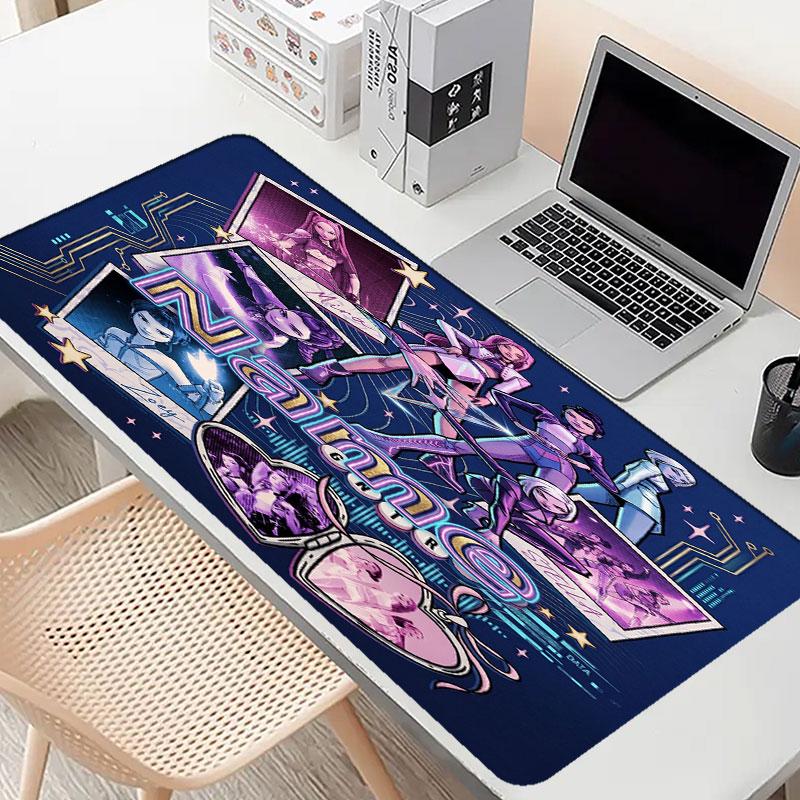 Custom Name Personalized Kpop Demon Hunter Pattern Mousepad, Laptop PC Desk Mat, Decorative Desk Mat for Home Keyboard Pad Gift