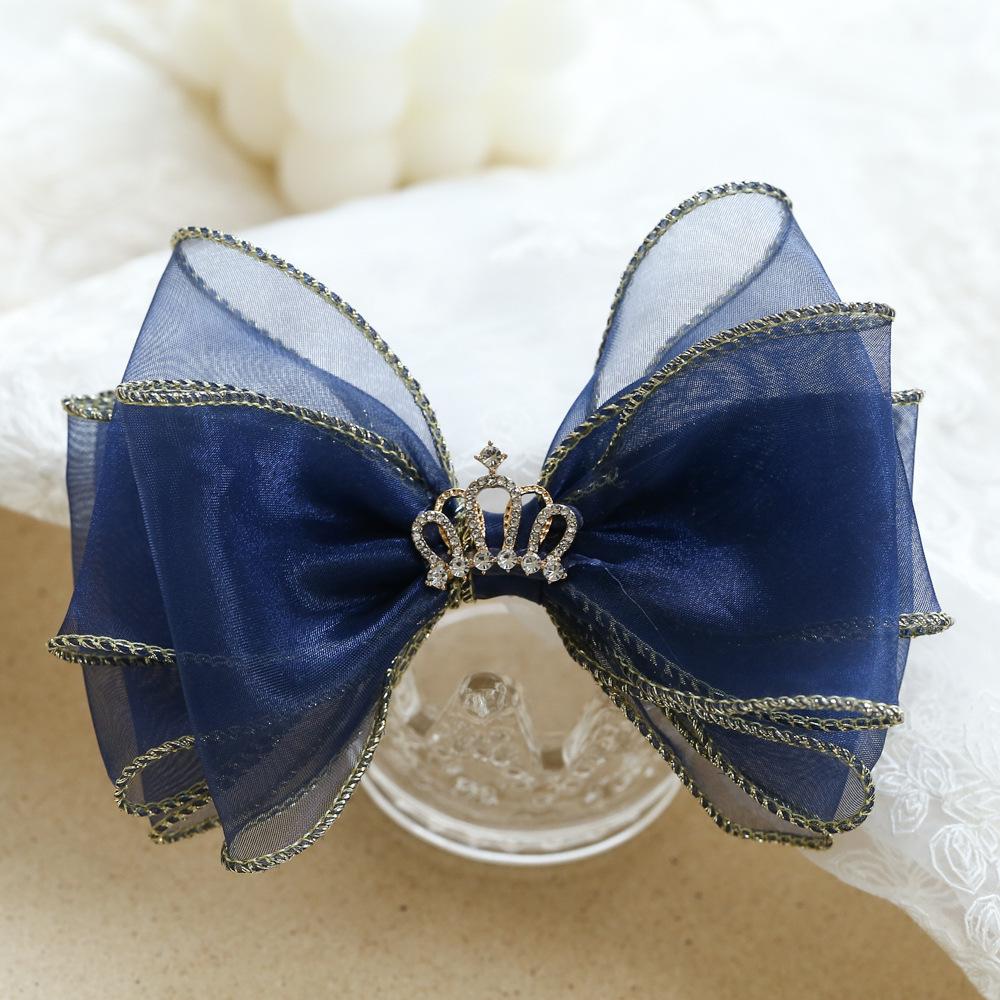 Girls' Princess Crown Bow Hair Clip - Korean Style Fairy Holiday Accessory