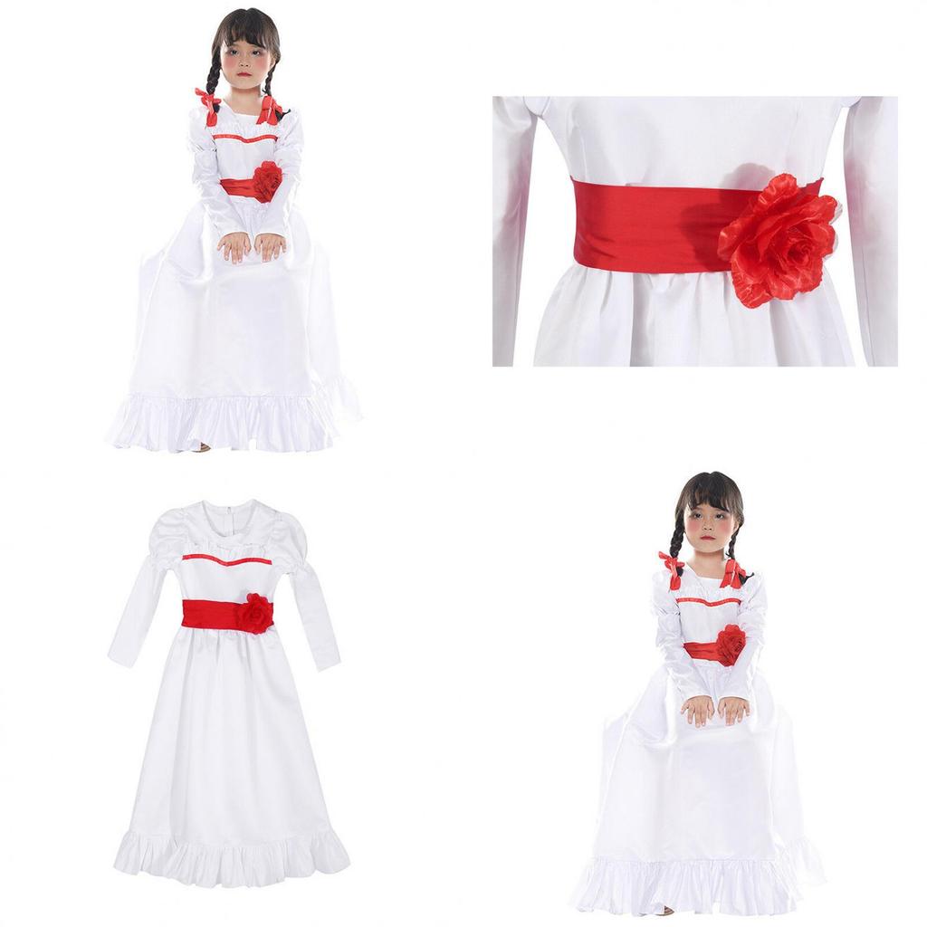Bezaubernde Annabelle Creation Halloween Horrorpuppe Weißes Kleid Für Mädchen Und Erwachsene