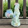 9'' Handpainted Porcelain Rooster Sculpture Ceramic Crow Cock Statue Interior Poultry Ornament Home Countryside Decor Art Craft