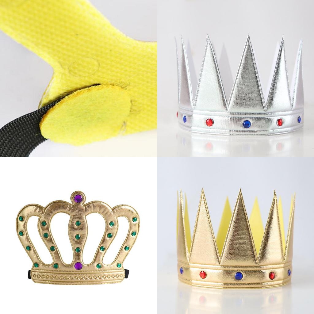 Stilvolle goldene Krone für Kinder, perfekt für Halloween- und Geburtstagsfeiern