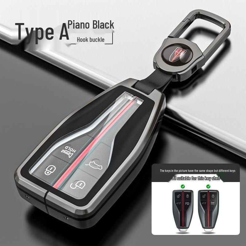 

Премиальный металлический чехол для ключей для Hongqi H5, H7, HS5, HS7 - Роскошный держатель для пульта автомобиля с пряжкой Standard
