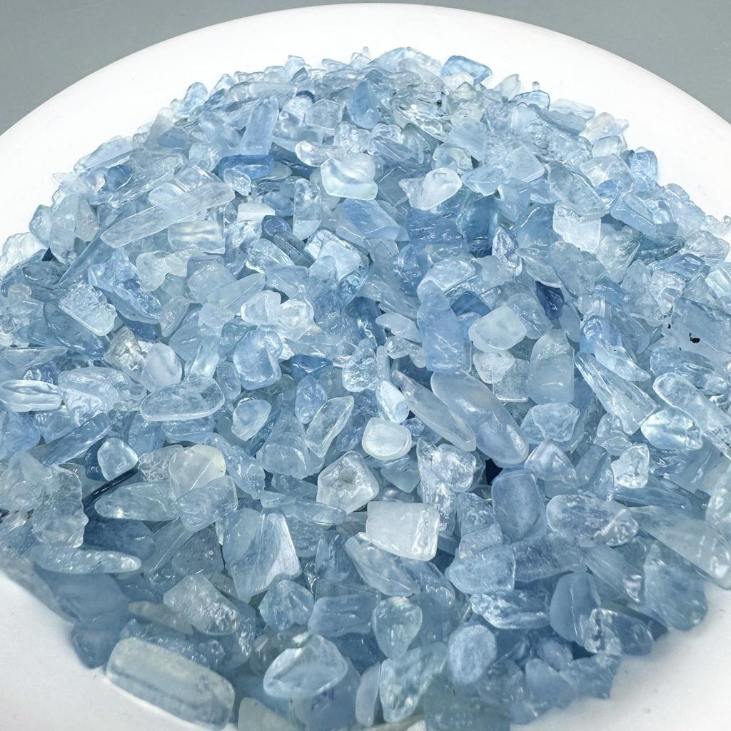 Tiefblauer Natürlicher Aquamarin Split für Aquarien, Pflanzgefäße und als Opfergabe für Buddha