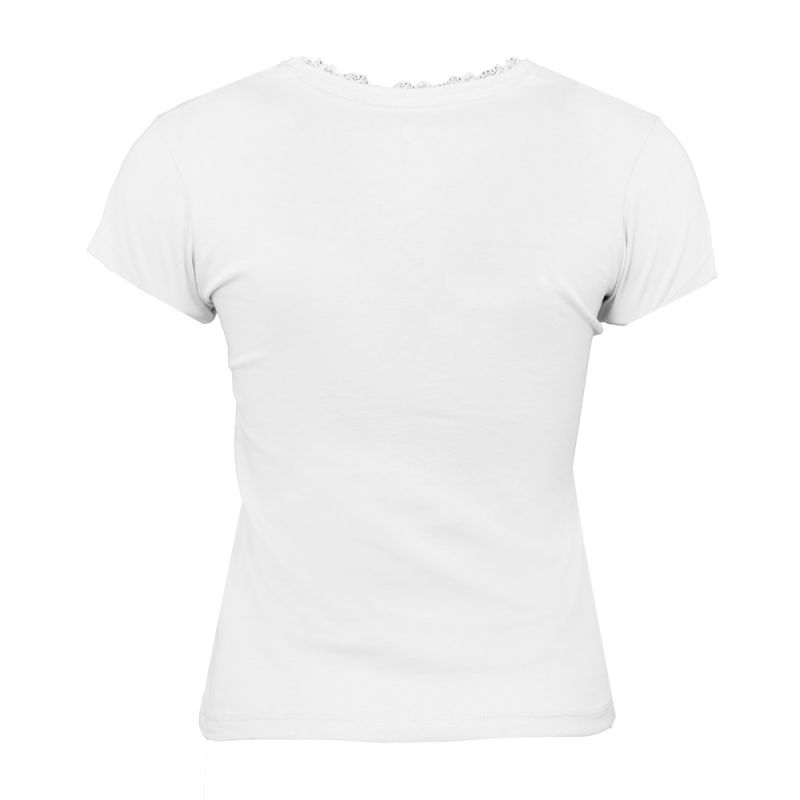 Tee shirt col v venezia avec dentelle Femme CHANTAL THOMASS