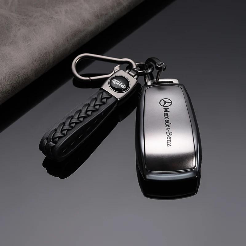 PU Car Key Case Cover Shell Fob For Mercedes Benz A B C E Class GLS GLA GLK GLC CLS CLA AMG W204 W205 W212 W463 W176 Keychain PD1