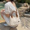 2026 Spring New Trendy Canvas Tote Bag Ins Style Fashiable Casual Handbag for Women Daily Use