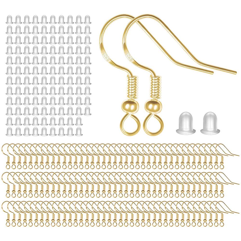 Gold-Plated S925 Silver Copper Ear Hooks for DIY Handmade Earrings