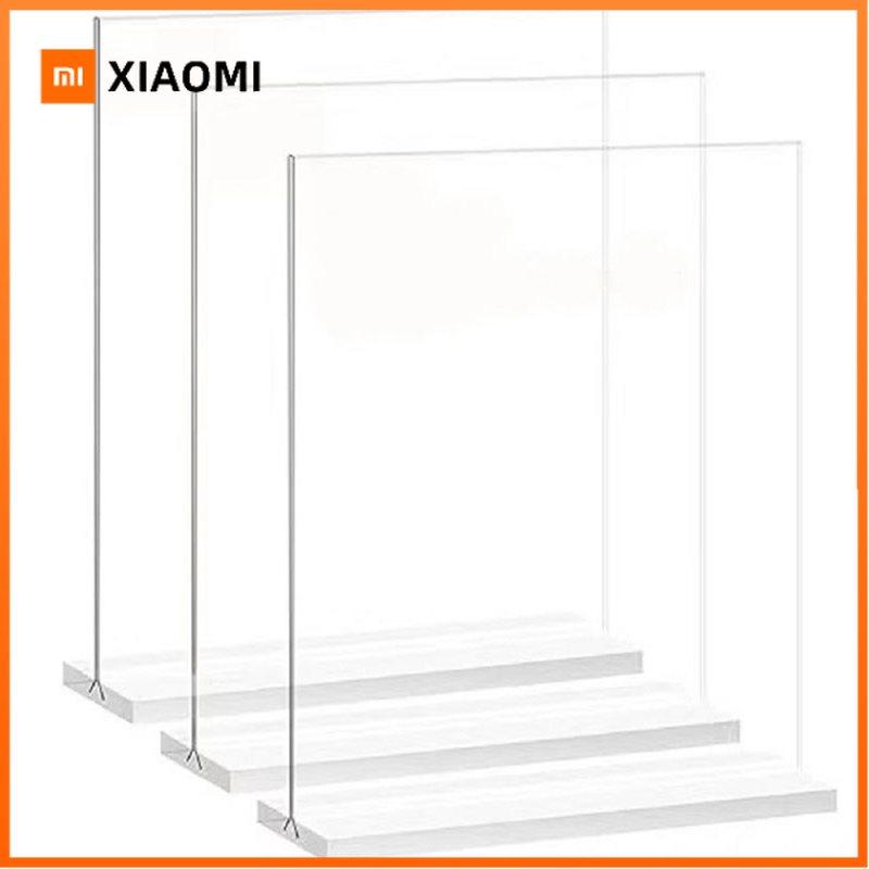 Xiaomi 3Pcs A6 150x100mm Clear Acrylic Sign Holder Table Menu Stand Restaurant Menu Display Easel Desktop Holder