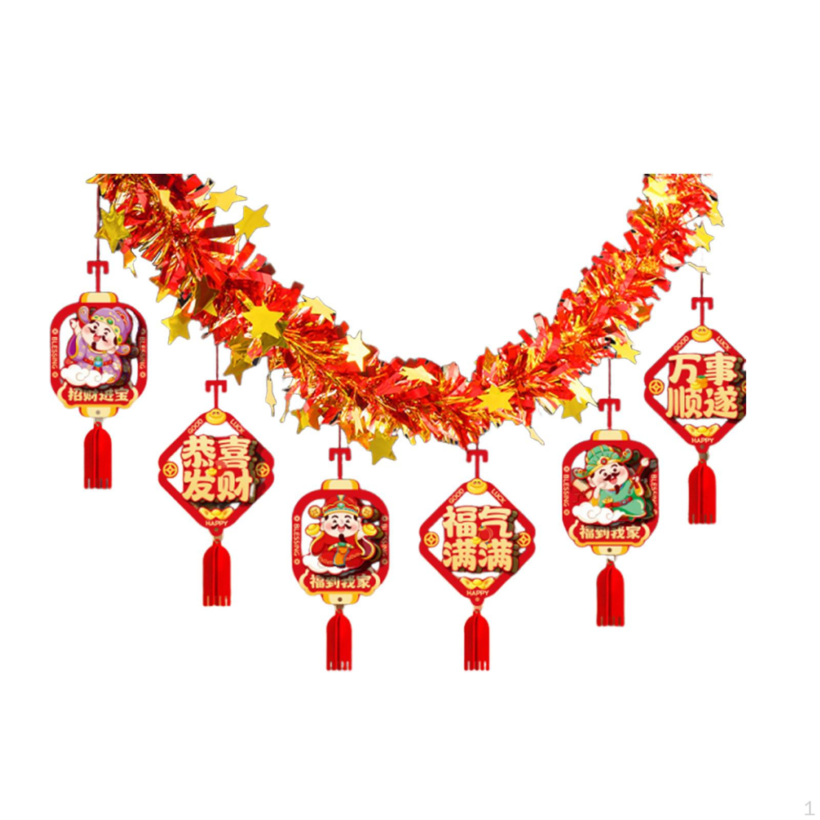 Chinese Year Garland Banner,Lightweight Ornament,for Party Favors Restaurant Decor