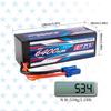 SIGP 4S 14.8V 6400mAh LiPo 100C EC5 Plug Hard Pack Battery for RC Drones, RC Trucks, RC Truggys, RC Models, FPV Racing, Two Packages