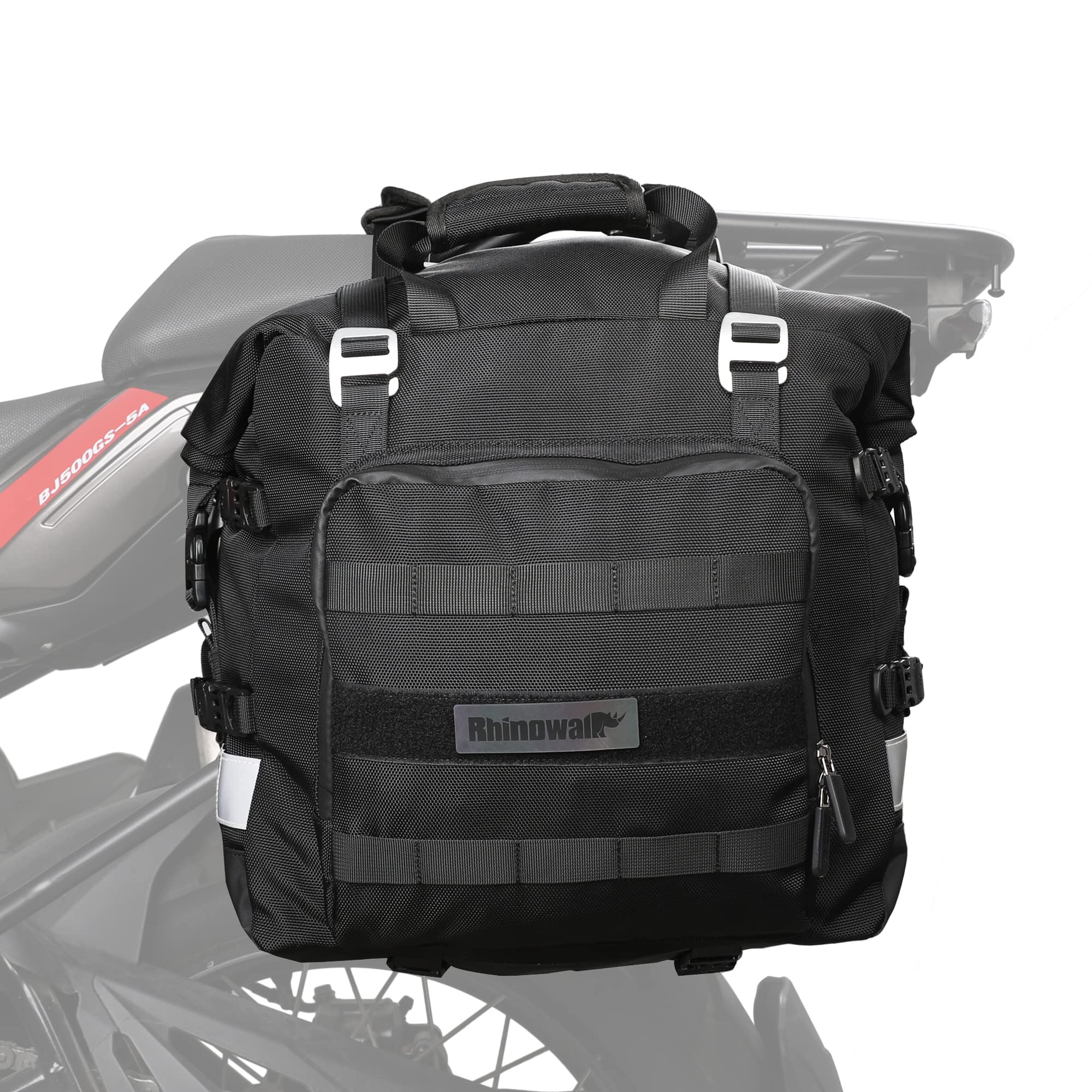 

Rhinowalk Motorcycle Side 20L Large Soft Pannier Bags for Quick with Reflective One Universal Easy Black Bags, Waterproof, Capacity, Off-Road