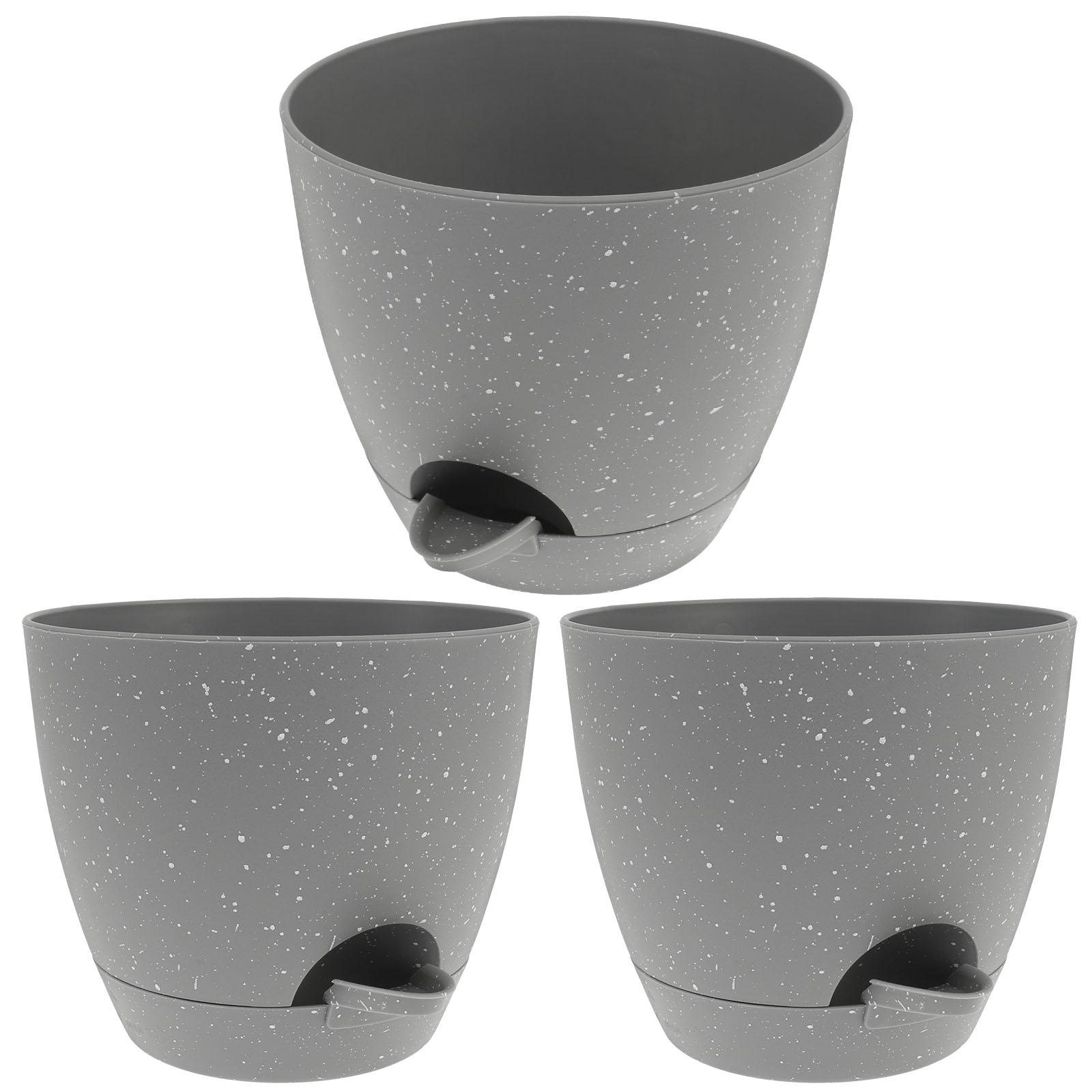 

3 шт. Самополивающийся цветочный горшок для гидропонных растений с резервуаром из пластика с автоматическим поглощением воды для комнатных растений из хлопковой веревки