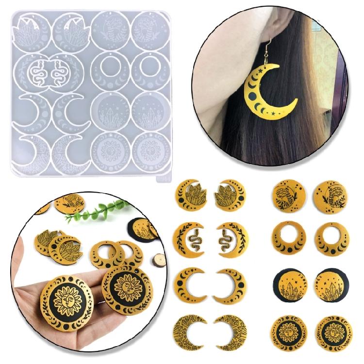 Ohrringanhänger Kristallharzformen Silikonform Wassertropfenanhänger Epoxidharz-Bastelarbeit