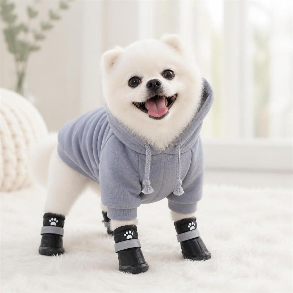 4Pcs Anti-Slip Dog Shoes Waterproof Dog Footwear Fashion Pet Boots Puppy