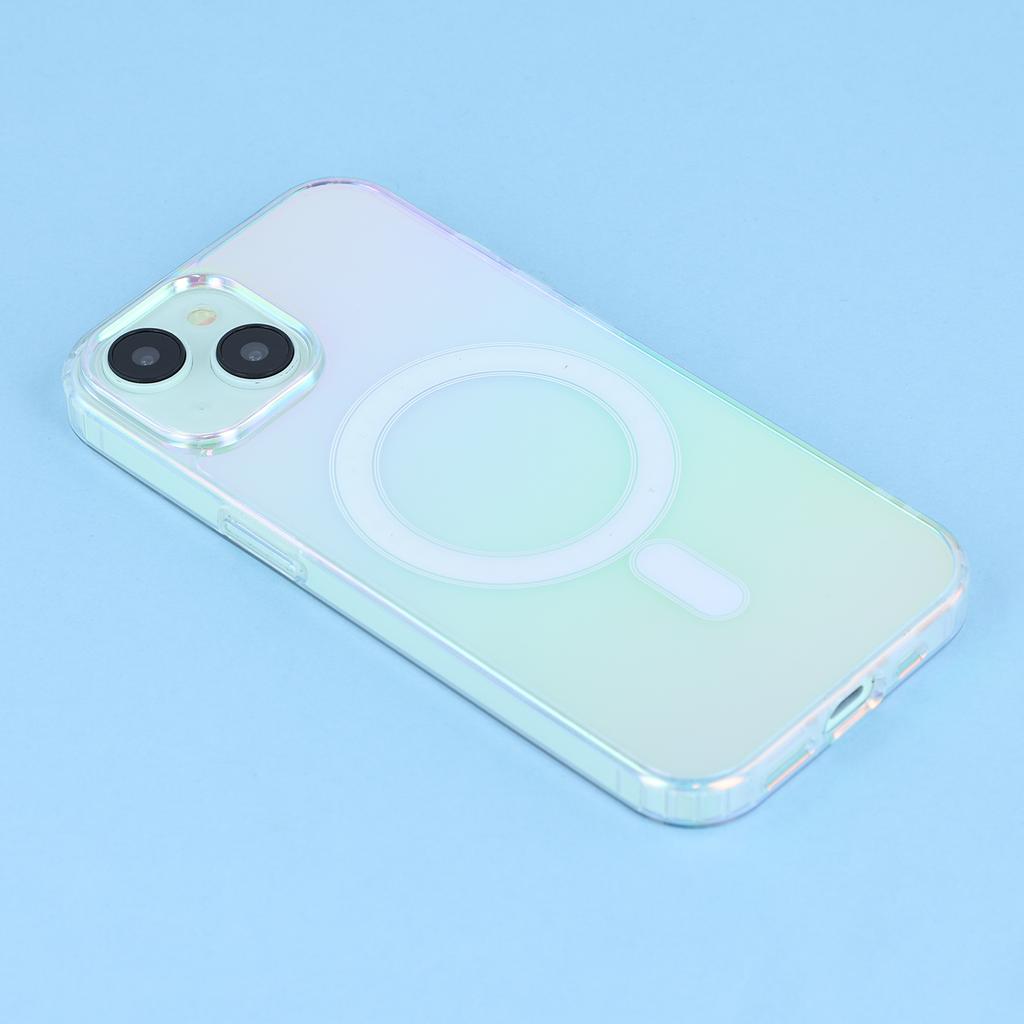 Für iPhone 15 Hülle Kompatibel mit MagSafe Acryl+TPU Farbverlauf Handyhülle