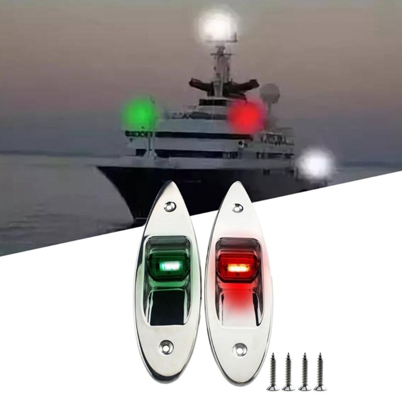 LED Marine Vessels Boats Pontoons Navigation Lights Universal Boat Signal Lamps for Enhanced Safety and Visibility 2pcs