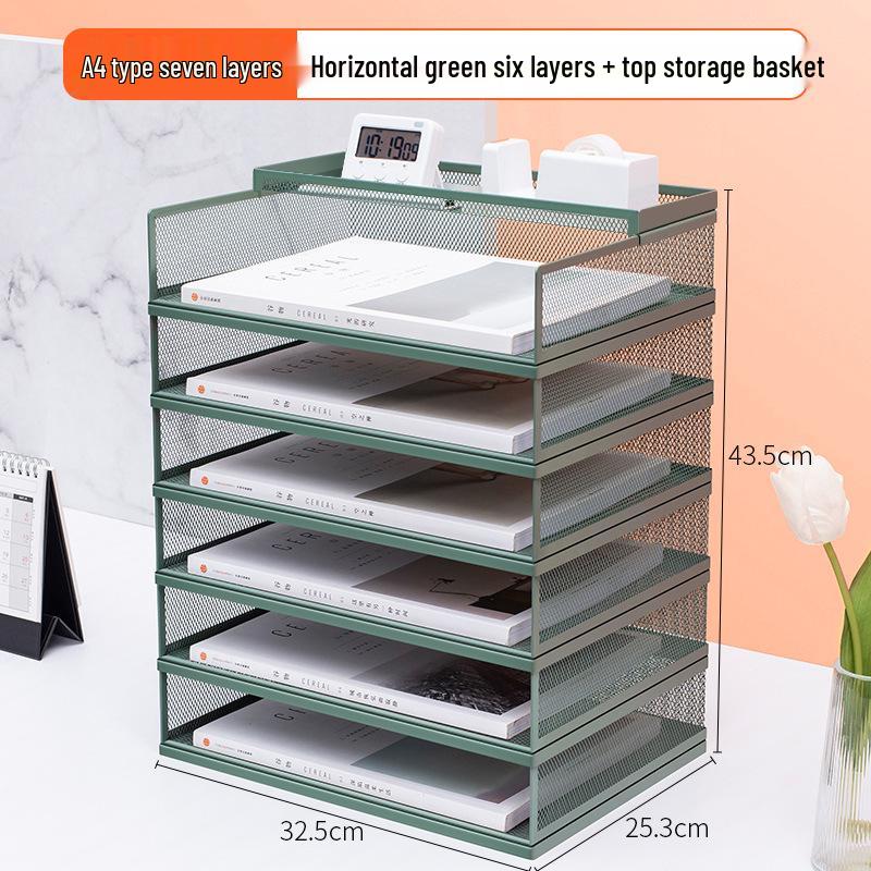 A3A4 Metal File Holder & Multi-layer Office Storage Rack