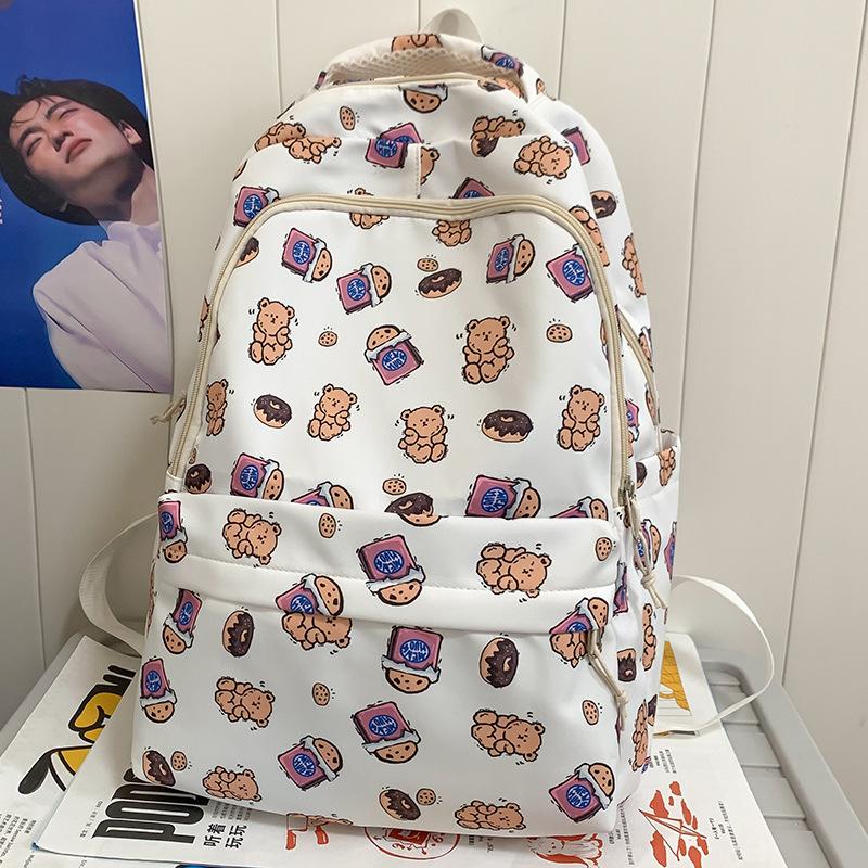 

School Bag Children Elementary School Girls Junior High School High School Students College Students Cartoon Printed Backpack