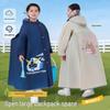 Kids' Stormproof Raincoat with Backpack Pocket for School