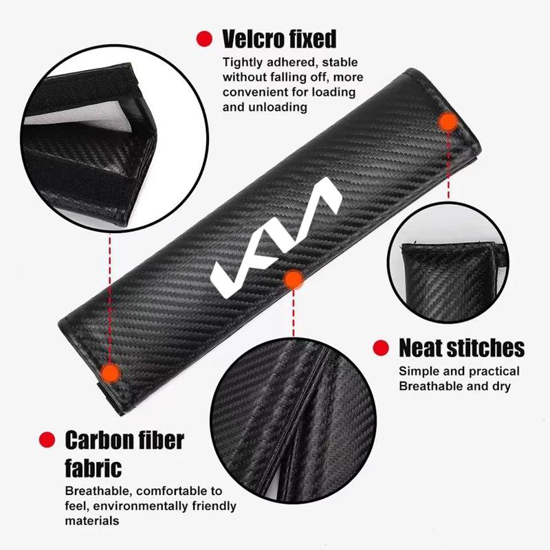 BKPVCT1 Car Seat Belt Cover Shoulder Cushion Protector Safety Belts Shoulder Pads For Kia Rio 3 4 K2 K3 X-Line Accessories Shoulder Pad