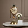 Vintage Metal Table Timepiece Gold-Tone Decorative Desk Easy to Read