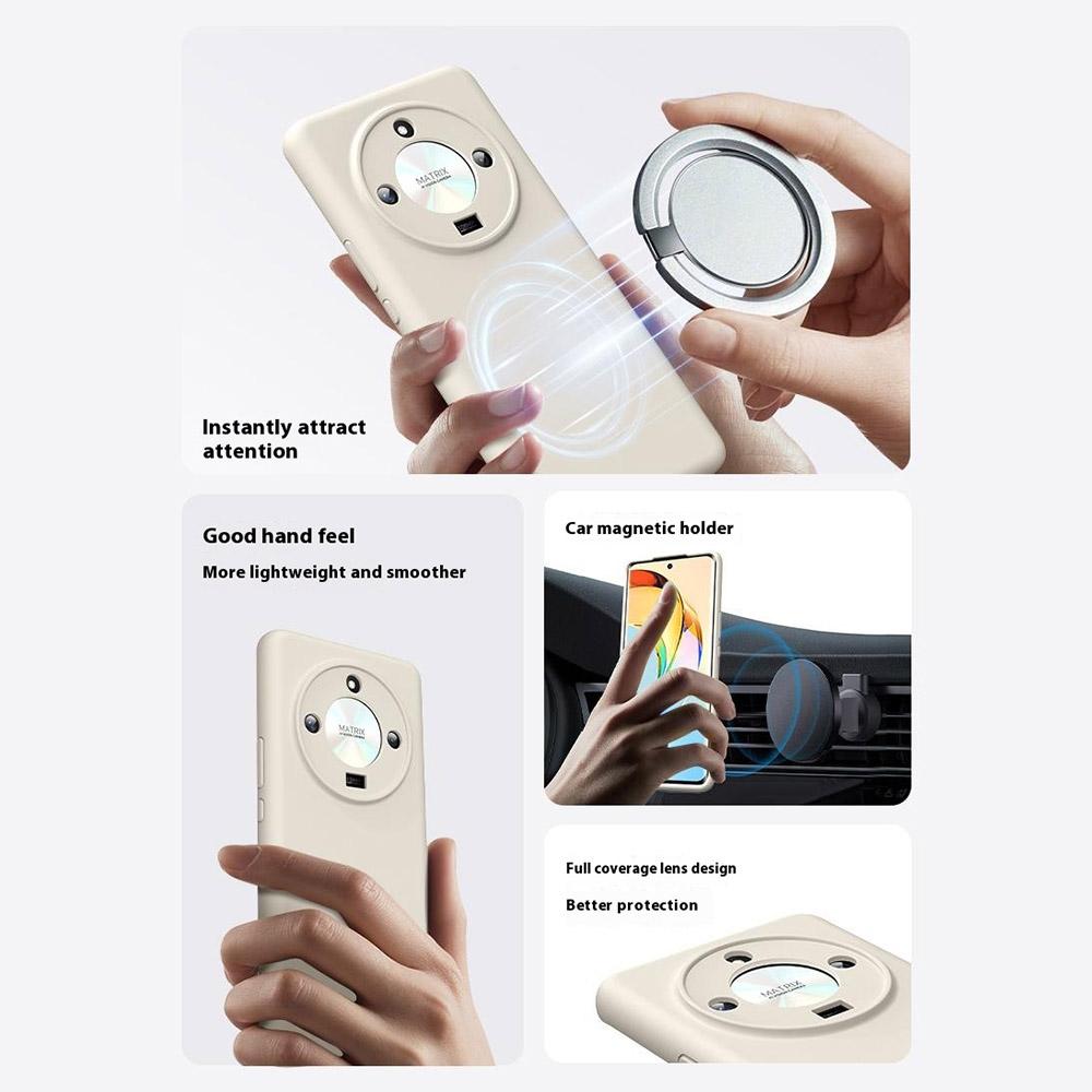 For Honor X50 5G Case Compatible with MagSafe Precise Cutouts Liquid Silicone+PC Phone Cover