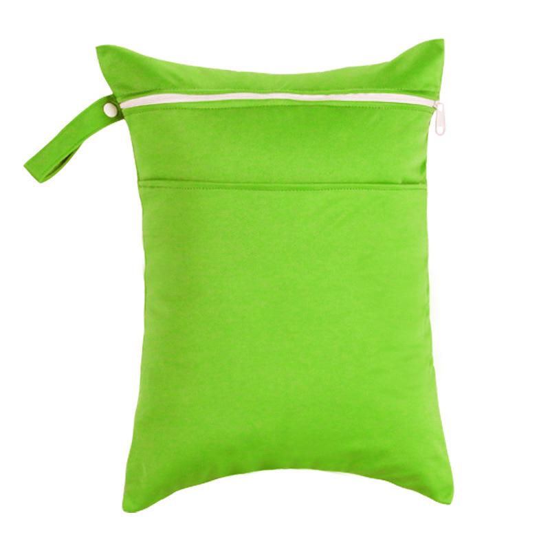 Waterproof Multi-Pocket Stroller Storage Bag, 30x40cm, Moisture-Proof Organizer for Baby Supplies 30x40cm (Double Pocket, Dry-Wet Separation)