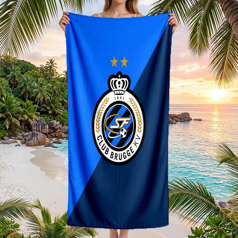 Club Brugge FC Stampa Asciugamano da Spiaggia Quick Dry Microfibra Assorbente Portatile da Viaggio Asciugamano da Nuoto